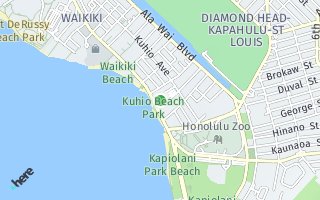 Map of 2500  Kalakaua Ave. 1404, Honolulu, HI 96815, USA