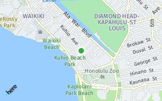 Map of Kuhio Ave 608, Honolulu, HI 96815, USA
