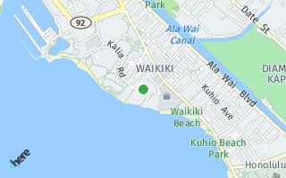 Map of 205 Lewers St PH2, Honolulu, HI 96815, USA