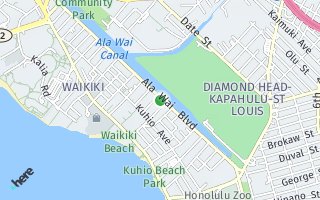 Map of 2355  Ala Wai Blvd 501, Honolulu, HI 96815, USA