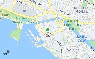 Map of 343 Hobron Lane 1503, Honolulu, HI 96815, USA