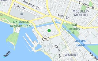 Map of 411 Hobron Lane 2110, Honolulu, HI 96815, USA