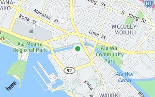 Map of 1717  Ala Wai Blvd PH1/2, Honolulu, HI 96815, USA