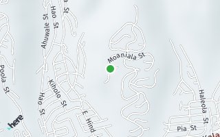 Map of 587  Moaniala St, Honolulu, HI 96821, USA