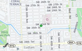 Map of 6280 SW 33 Street, Miami, FL 33155, USA