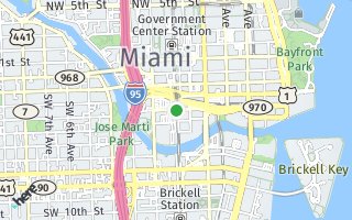 Map of 92 SW 3rd St #PH5201, Miami, FL 33130-3394, USA