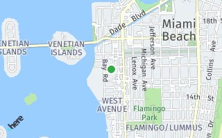 Map of 1580 West Avenue PH501, Miami Beach, FL 33139, USA