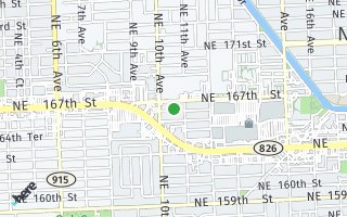 Map of 1061 NE 166 ST, North Miami Beach, FL 33162, USA