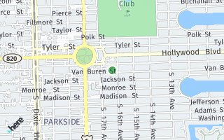 Map of 1621 Van Buren St, Hollywood, FL 33020, USA