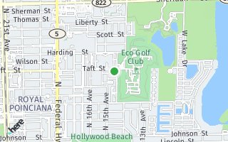 Map of 1639 N 14 TERRACE, HOLLYWOOD, FL 33020, USA