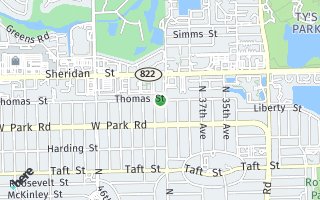 Map of 41** Thomas st, Hollywood, FL 33021, USA