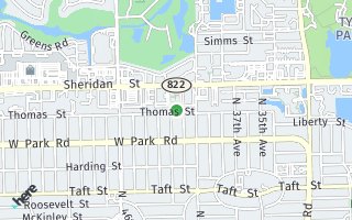 Map of 4121 Thomas St, Hollywood, FL 33021, USA