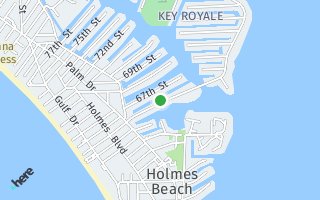 Map of 522 Key Royale Dr, Holmes Beach, FL 34217, USA