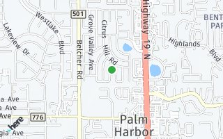 Map of 1739 E Grovehill Rd, Palm Harbor, FL 34683, USA