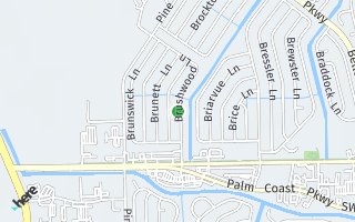 Map of 51 Brushwood Lane, Palm Coast, FL 32164, USA