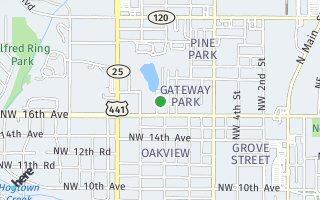 Map of 1705 NW 10th Terrace, Gainesville, FL 32609, USA