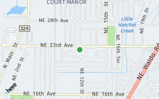 Map of 2208 NE 12th Street, Gainesville, FL 32609, USA