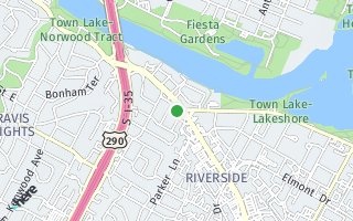 Map of 1621 E Riverside Dr, Austin, TX 78741, USA