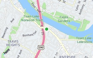 Map of 1307 East Riverside Dr, Austin, TX 78741, USA