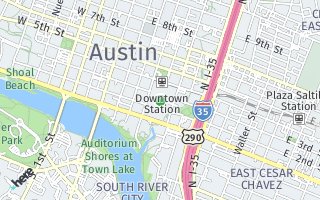 Map of 500 E Cesar Chavez, AUSTIN, TX 78701, USA
