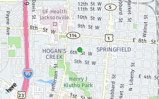 Map of 1624 Pearl St, Jacksonville, FL 32206, USA