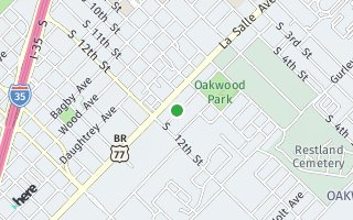 Map of 1025 Oakwood Ave, Waco, TX 76706, USA