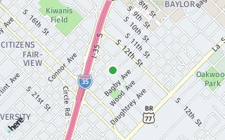 Map of 1401 James Ave., Waco, TX 76706, USA
