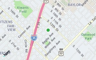 Map of 1301-1303 James Ave., Waco, TX 76706, USA