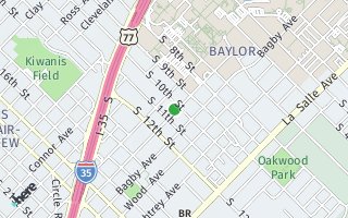 Map of 1625 S. 10th st, Waco, TX 76706, USA