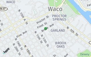 Map of 1107 Brook Ave, Waco, TX 76710, USA
