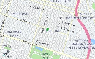 Map of 1217 E. 37th Street, Savannah, GA 31404, USA