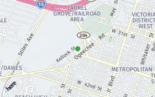 Map of 1026 W 37th Street, Savannah, GA 31415, USA