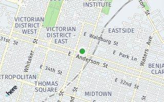 Map of 524 E Henry Street (Furnished or Unfrnished), Savannah, GA 31401, USA