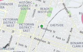 Map of 539 East Bolton Street Unit A, Savannah, GA 31401, USA