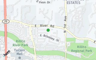 Map of 349  E Burrows Place, Tucson, AZ 85704, USA