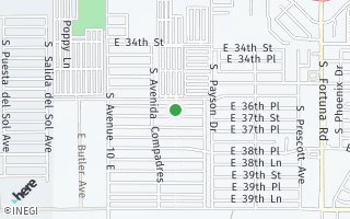 Map of 10361 E. 36th Place, Yuma, AZ 85365, USA