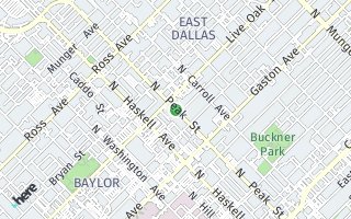 Map of 1233 N Peak St, Dallas, TX 75204, USA