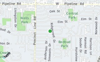Map of 705 Oakwood Ave, Hurst, TX 76053, USA