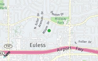 Map of 417 Freestone Dr, Euless, TX 76039, USA
