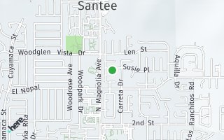 Map of 10439 Susie Place, Santee, CA 92071, USA