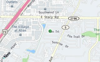 Map of 413 Fox Trail, Allen, TX 75013, USA