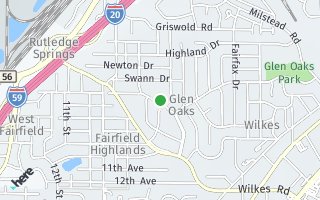 Map of SOLD:  917 Glen Oaks Drive, Fairfield, AL 35064, USA