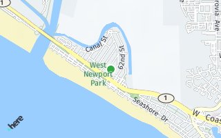 Map of 222 Cedar Street, Newport Beach, CA 92663, USA