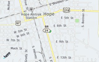 Map of , Hope, AR 71835, USA