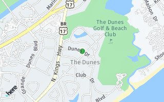 Map of 406 Dunes Drive, Myrtle Beach, SC 29572, USA