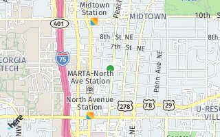 Map of 800 Peachtree Street, NE, Atlanta, GA 30308, USA