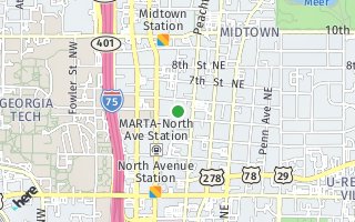 Map of 800  Peachtree Street 1404, Atlanta, GA 30308, USA