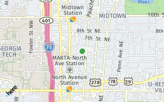 Map of 800 Peachtree Street NE, Atlanta, GA 30308, USA