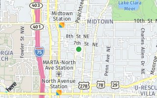 Map of 855 Peachtree Street, NE 1404, Atlanta, GA 30308, USA