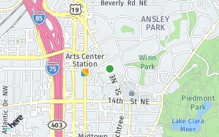 Map of Peachtree Street, NE 2701, Atlanta, GA 30308, USA